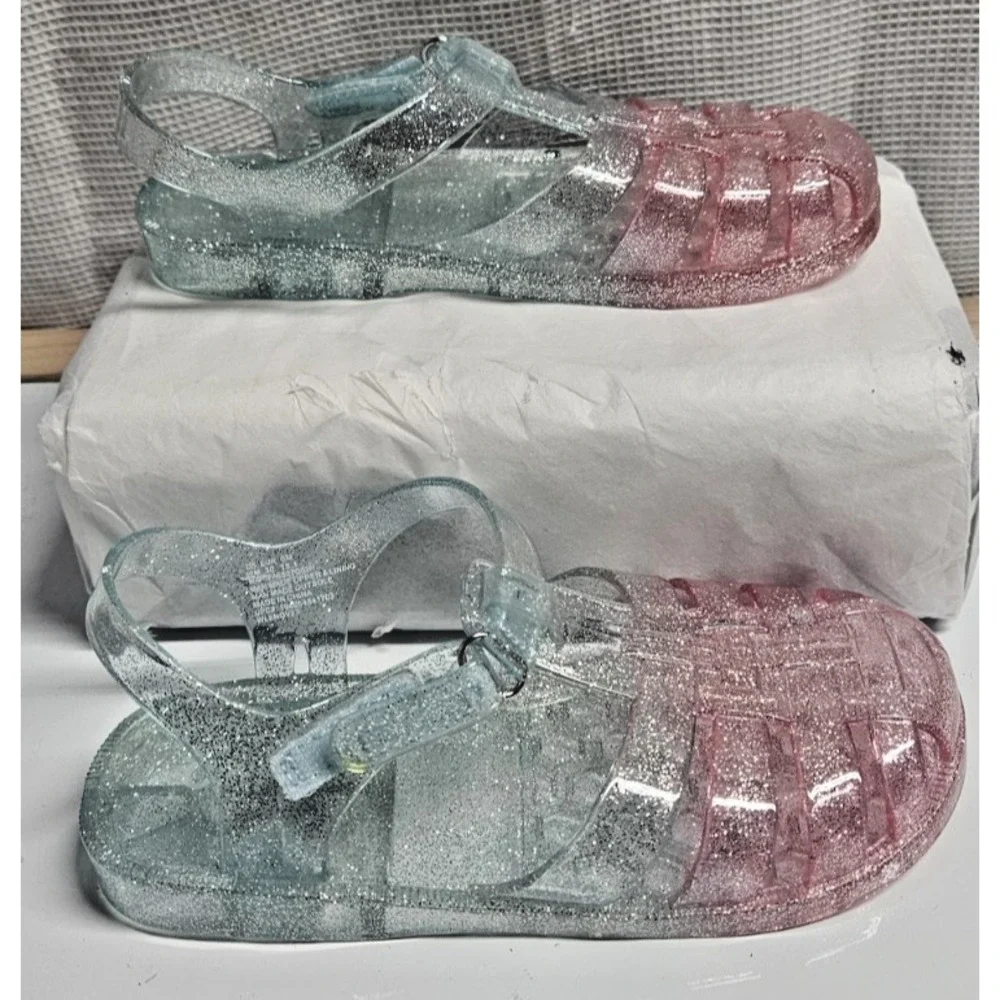 OSHKOSH B'GOSH girl Marie‎ Jelly glitter sandal pink US 12M/Eur 30/CM18.1